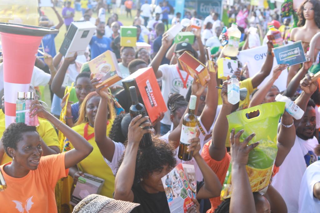 Music and business blends as vendors dance, celebrate and showcase products on Day 2 of Ecobank-JoyBusiness SME Fair Music and business blends as vendors dance, celebrate and showcase products on Day 2 of Ecobank-JoyBusiness SME Fair