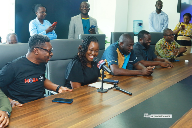 NSMQ 2025 Winners present trophy to CEO of MobileMoney Ltd NSMQ 2025 Winners present trophy to CEO of MobileMoney Ltd