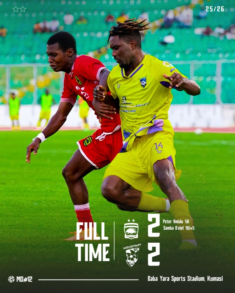 2025/26 GPL: O’Neil scores 96th minute equaliser to earn Kotoko a point against Medeama – MyJoyOnline