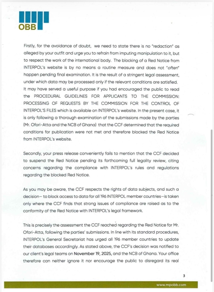 OSP deceived public over Ofori-Atta's red notice “redaction” – Lawyers allege