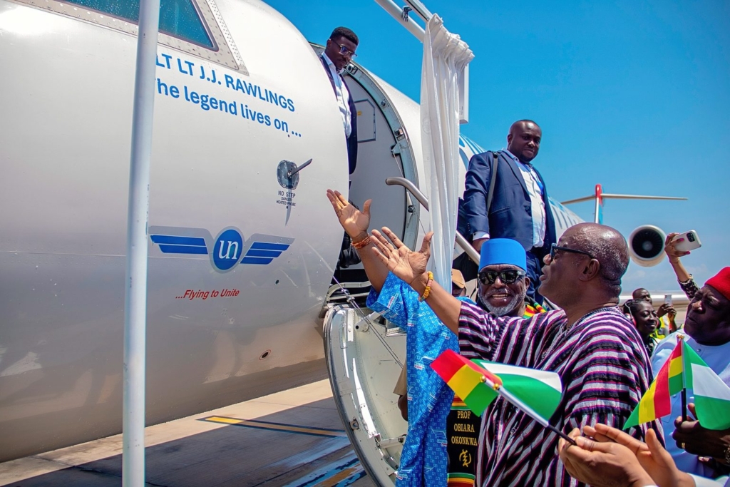 United Nigeria Airlines honours J.J. Rawlings by naming aircraft after him