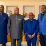 From left to right: Victor Yaw Asante, FirstBank Ghana MD/CEO, H.E. John Dramani Mahama, President of the Republic of Ghana, Olusegun Alebiosu, FirstBank Nigeria & Subsidiaries Group CEO and Osahon Ogieva, FirstBank Ghana Deputy Managing Director