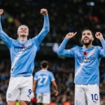 Premier League: Haaland double helps Man City move up to second