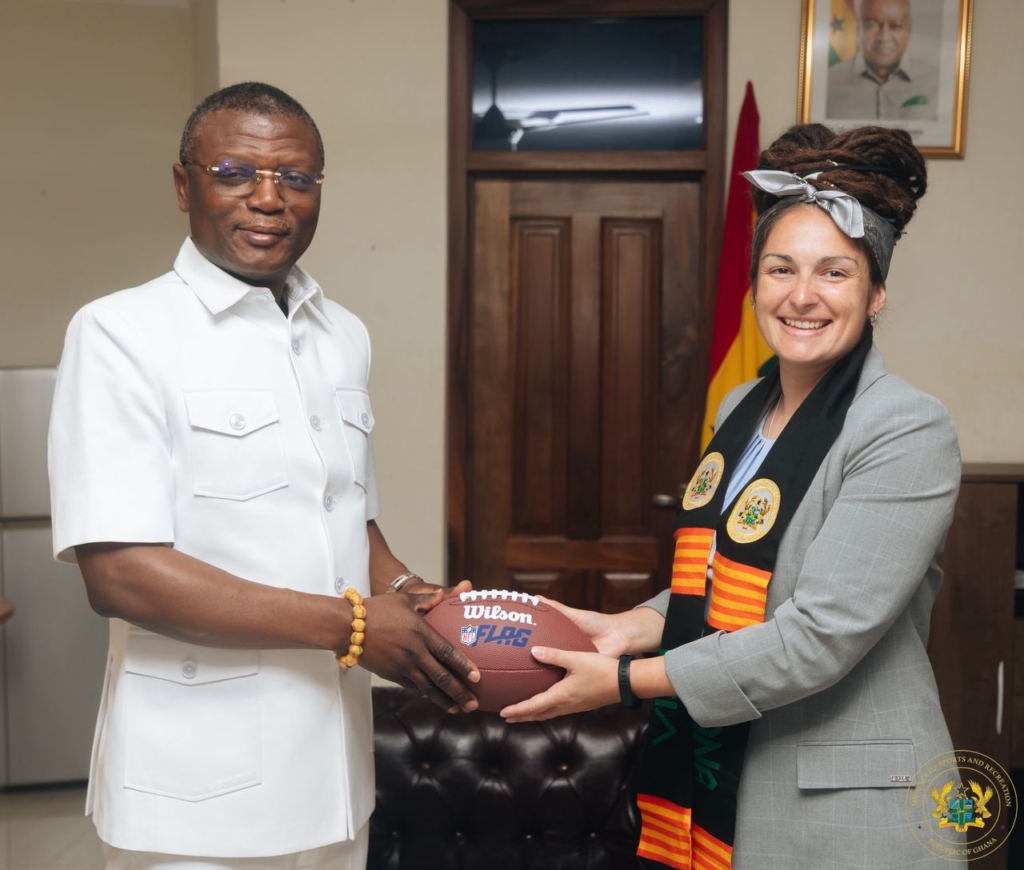 Sports Minister commends NFL and Ghana American Football Federation for promoting Flag Football