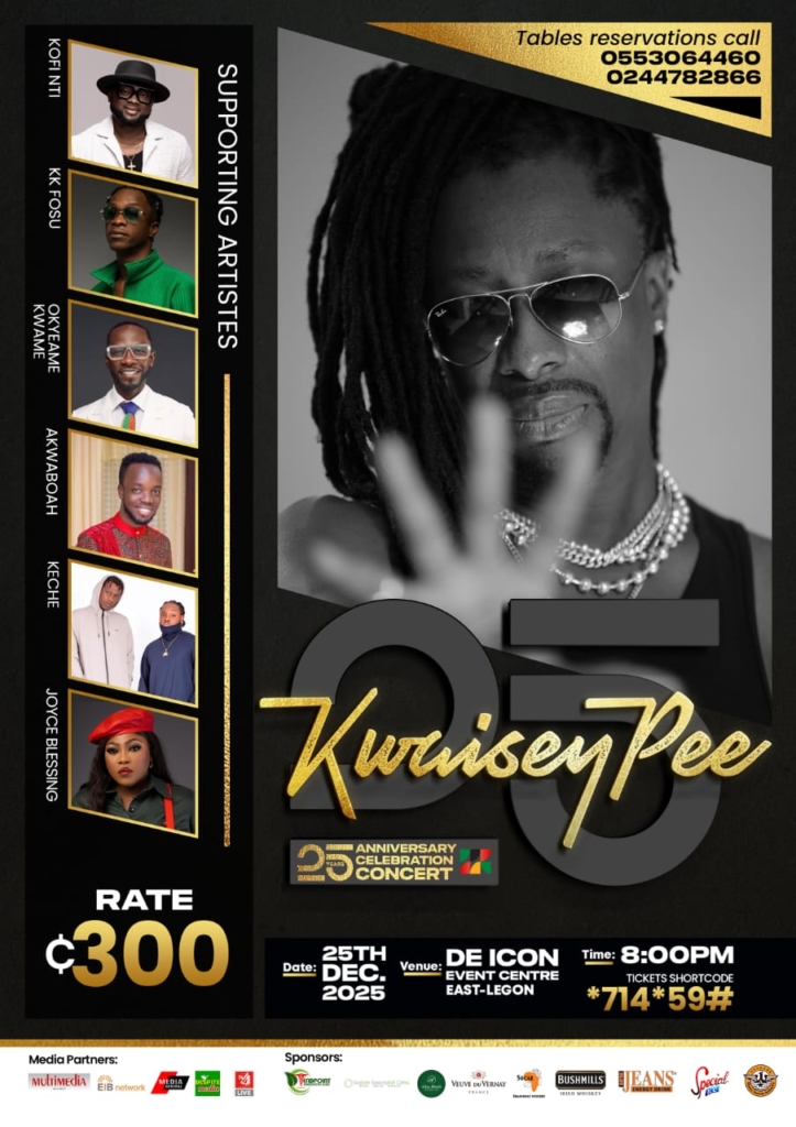 Kwaisey Pee set for 25th anniversary concert on Christmas Day