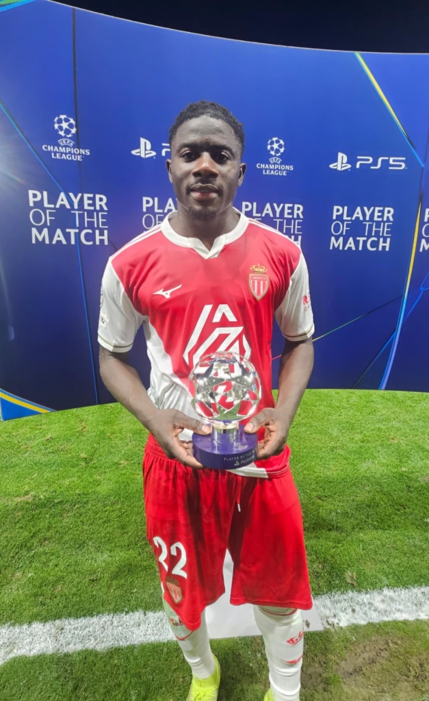Mohammed Salisu named Man of the Match in Monaco’s Champions League draw with Pafos Mohammed Salisu named Man of the Match in Monaco’s Champions League draw with Pafos