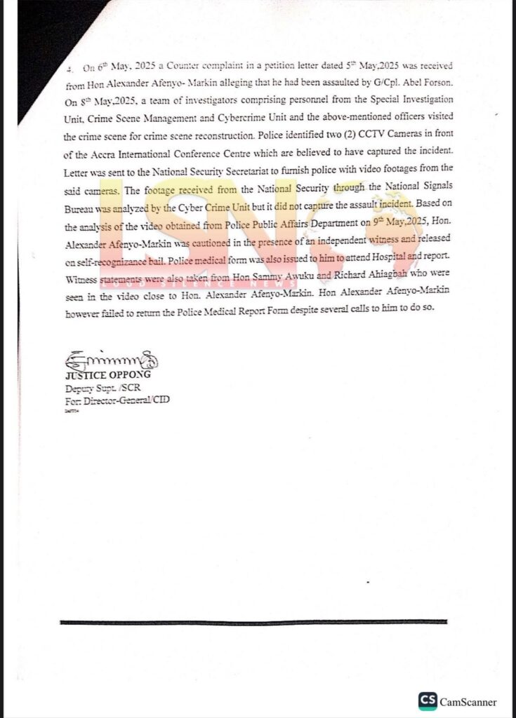 CID seeks AG's advice on Afenyo-Markin's alleged assault of a police officer CID seeks AG's advice on Afenyo-Markin's alleged assault of a police officer