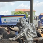 Fire Service safely relocates bee swarm from Zoomlion facility in Adenta Fire Service safely relocates bee swarm from Zoomlion facility in Adenta