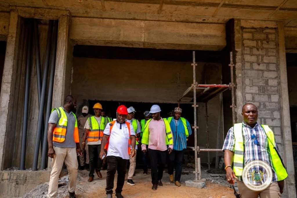Volta Regional leaders inspect major ‘Big Push’ road projects, urge contractors to expedite work