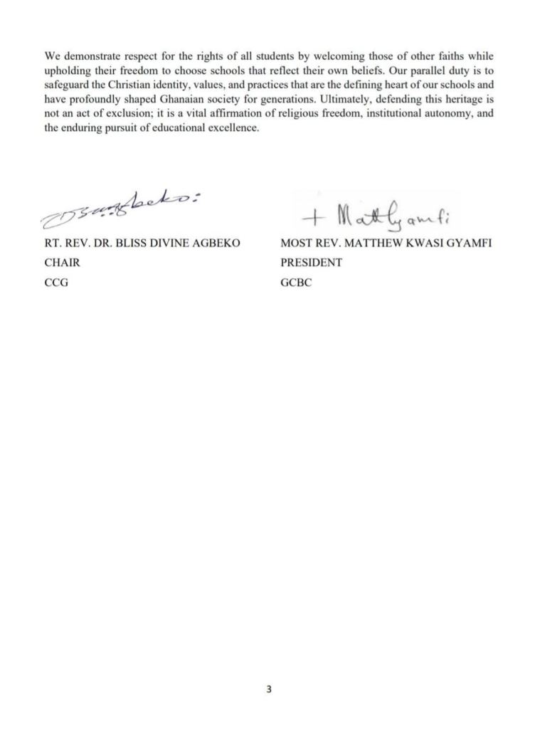 'Aid is not ownership': Christian Council and Catholic Bishops defy calls to 'secularise' mission schools