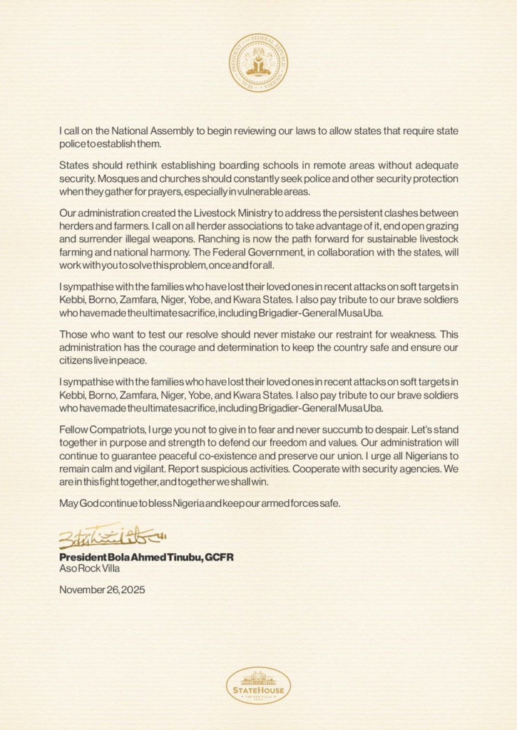 Nigeria declares nationwide security emergency, orders recruitment of additional army and police personnel Nigeria declares nationwide security emergency, orders recruitment of additional army and police personnel