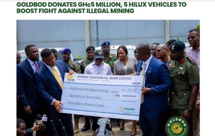 GoldBod donates GH¢7m to support health and fight against galamey