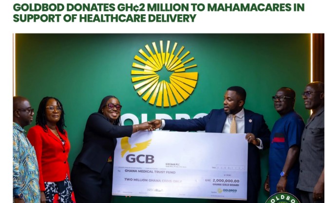 GoldBod donates GH¢7m to support health and fight against galamey