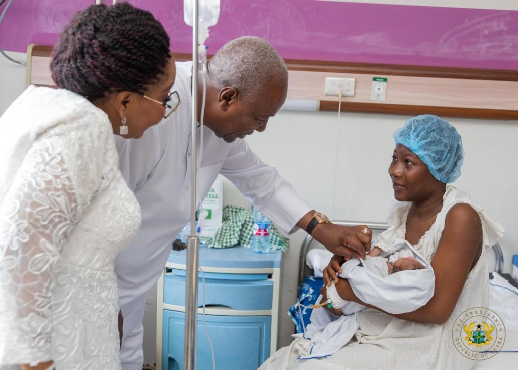 Mahama marks 67th birthday visiting children's wards Mahama marks 67th birthday visiting children's wards