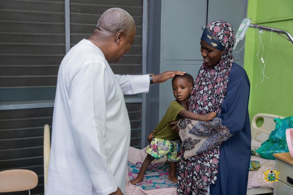 Mahama marks 67th birthday visiting children's wards Mahama marks 67th birthday visiting children's wards