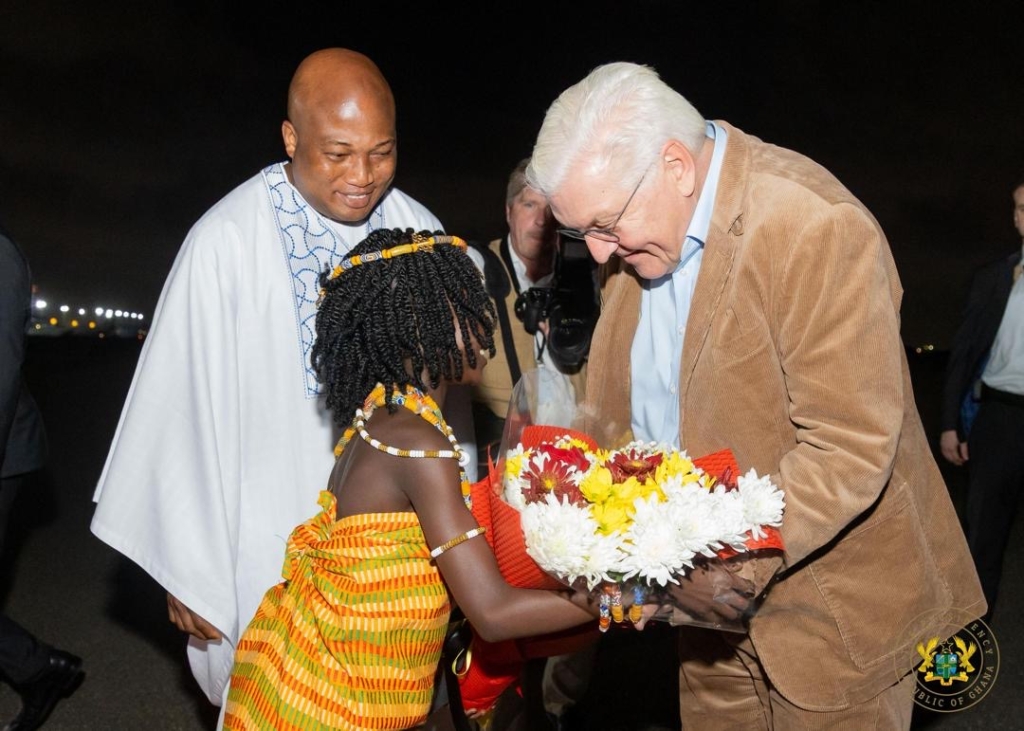 German President Frank-Walter Steinmeier arrives in Ghana for a three-day state visit