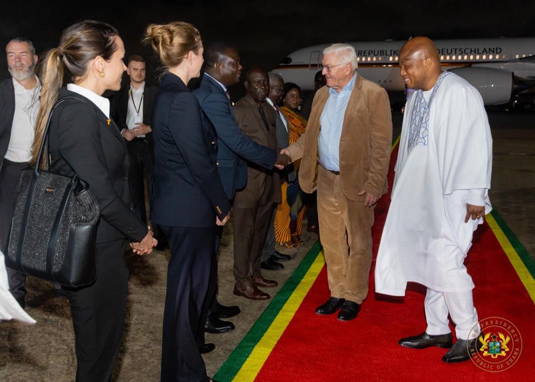 German President Frank-Walter Steinmeier arrives in Ghana for a three-day state visit
