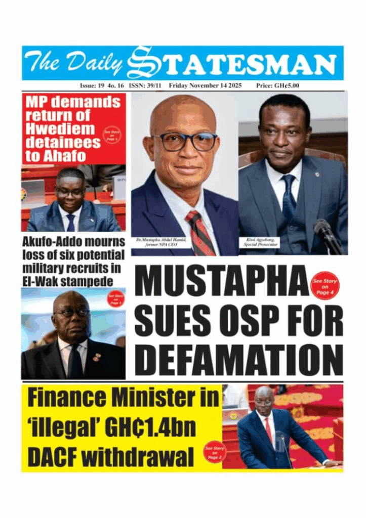 Today's Front pages: Friday, November 14, 2025