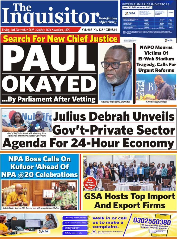 Today's Front pages: Friday, November 14, 2025