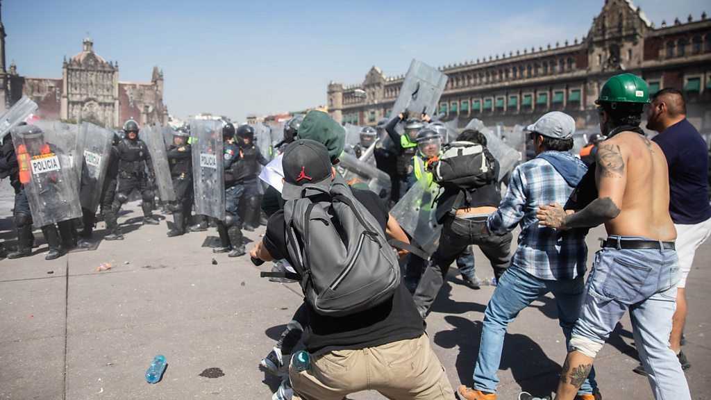Thousands protest against government in Mexico as clashes leave 120 injured – MyJoyOnline