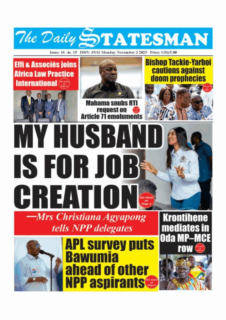 Today's Front pages: Monday, November 3, 2025