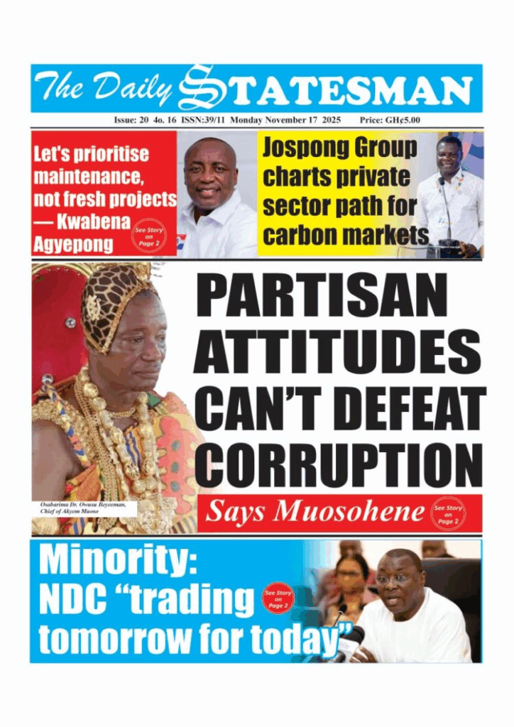 Today's Front pages: Monday, November 17, 2025