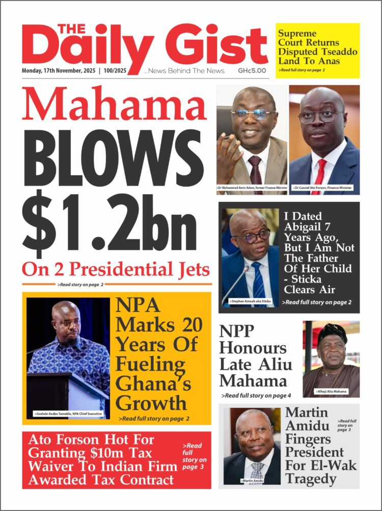 Today's Front pages: Monday, November 17, 2025