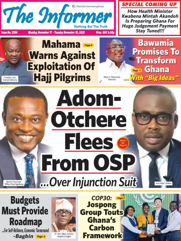 Today's Front pages: Monday, November 17, 2025