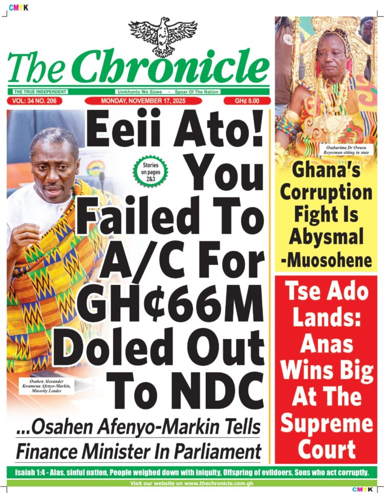 Today's Front pages: Monday, November 17, 2025