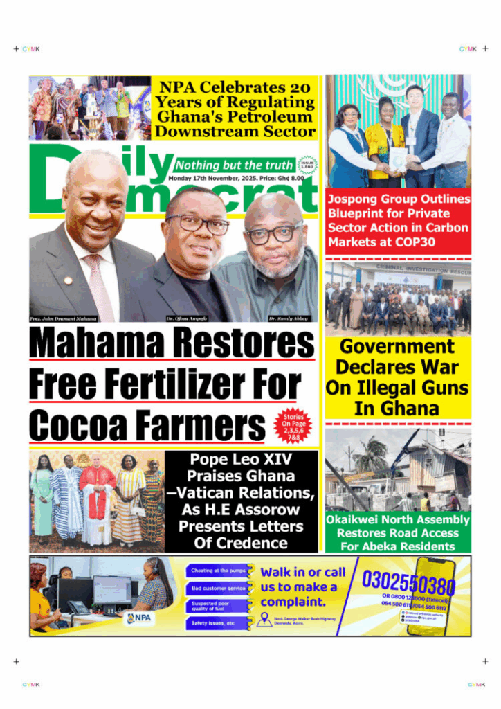 Today's Front pages: Monday, November 17, 2025