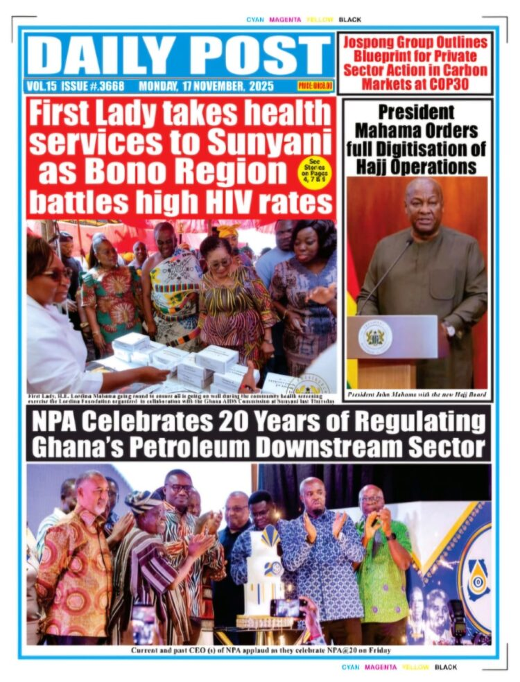 Today's Front pages: Monday, November 17, 2025