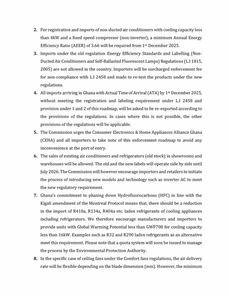New appliance import regulation to start December 1 - Energy Commission New appliance import regulation to start December 1 - Energy Commission