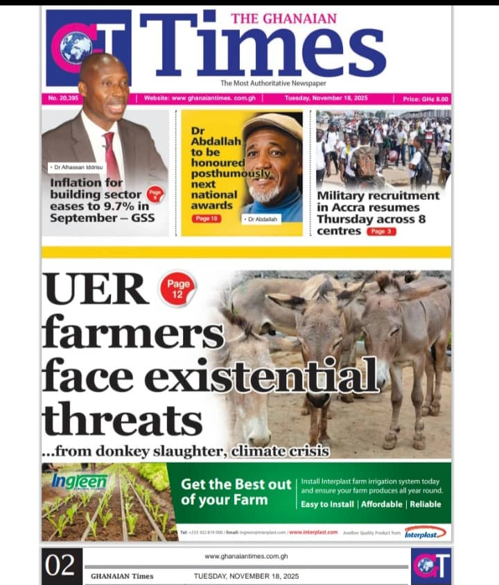 Today's Front pages: Tuesday, November 18, 2025