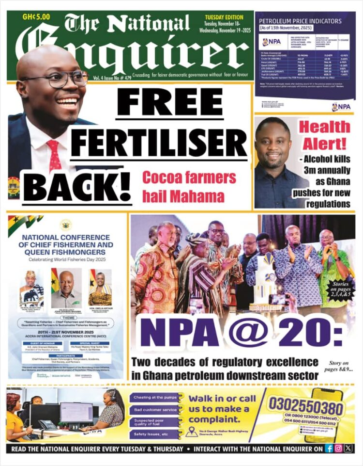 Today's Front pages: Tuesday, November 18, 2025