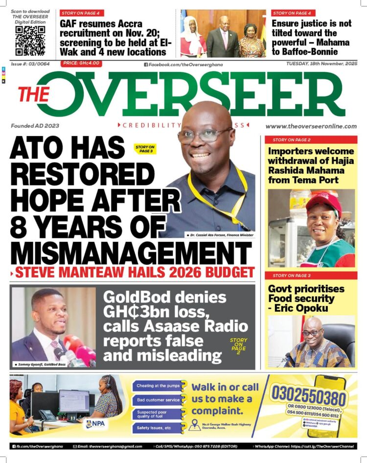 Today's Front pages: Tuesday, November 18, 2025