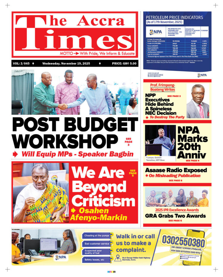 Today's front pages: Wednesday, November 19, 2025