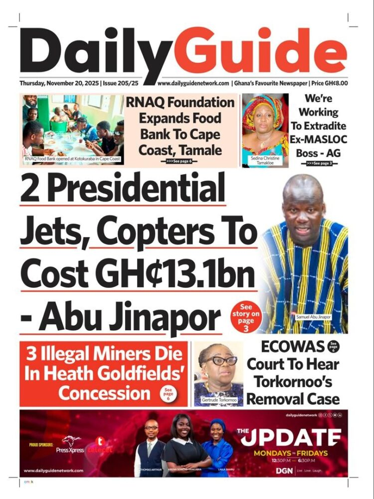 Today's Front pages: Thursday, November 20, 2025