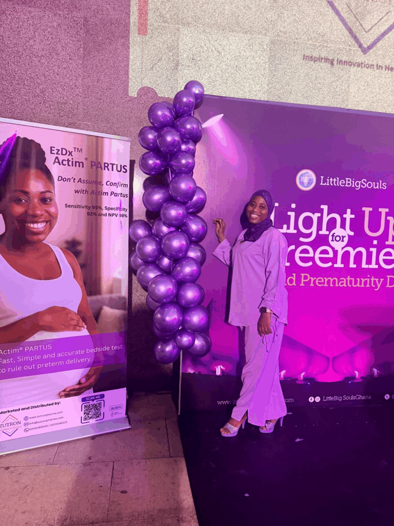 LittleBigSouls Ghana illuminates National Theatre purple for World Prematurity Day