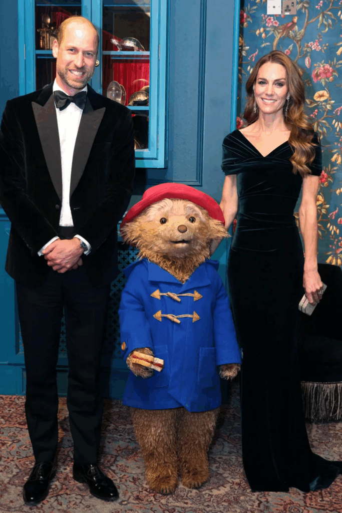 William and Catherine meet Paddington at Royal Variety Performance William and Catherine meet Paddington at Royal Variety Performance