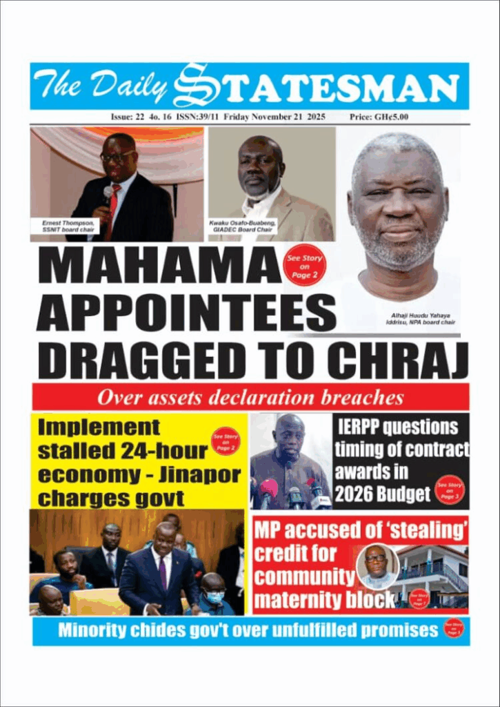 Today’s Front pages: Friday, November 21, 2025