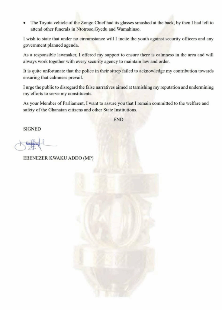 Asutifi North MP refutes claims of inciting youth during Hwidiem incident