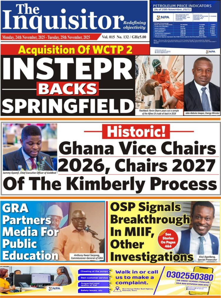 Today's Front pages: Monday, November 24, 2025