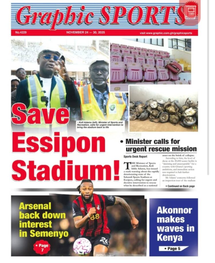 Today's Front pages: Monday, November 24, 2025