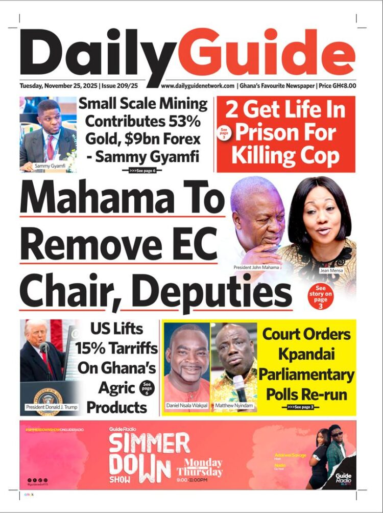 Today's Front pages: Tuesday, November 25, 2025