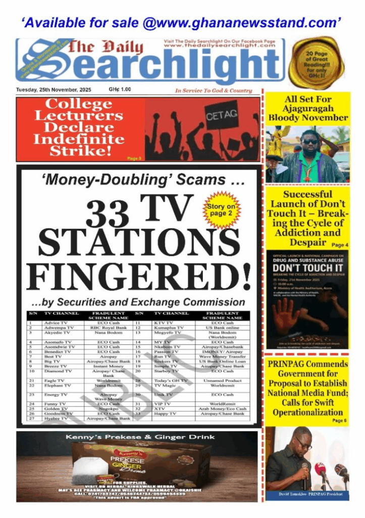 Today's Front pages: Tuesday, November 25, 2025