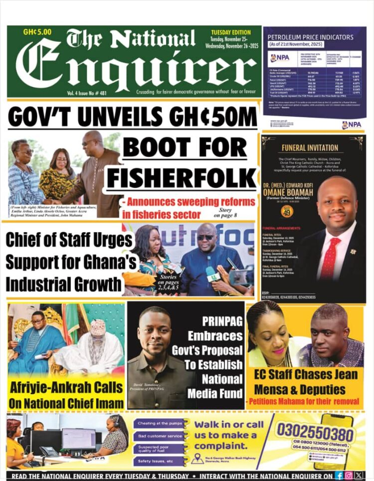 Today's Front pages: Tuesday, November 25, 2025