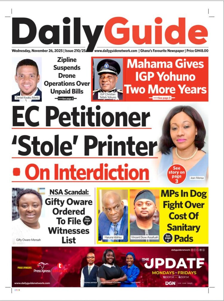 Today's front pages: Wednesday, November 26, 2025