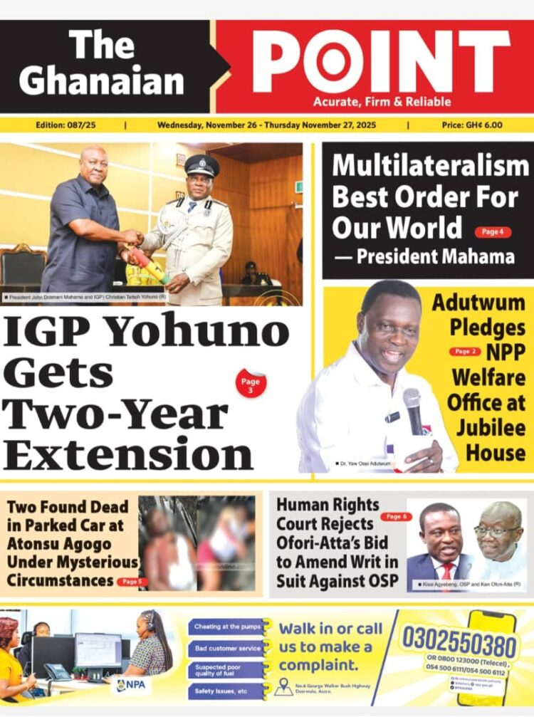 Today's front pages: Wednesday, November 26, 2025