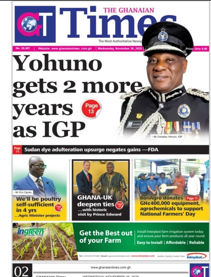 Today's front pages: Wednesday, November 26, 2025