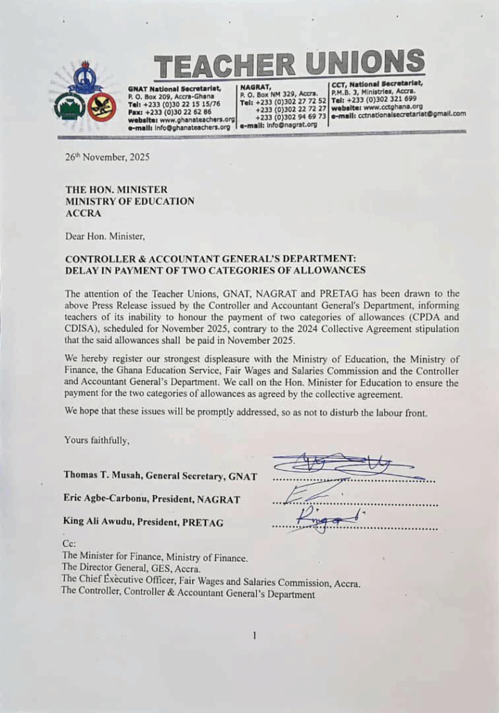 Teacher unions slam gov't agencies over failure to pay agreed allowances